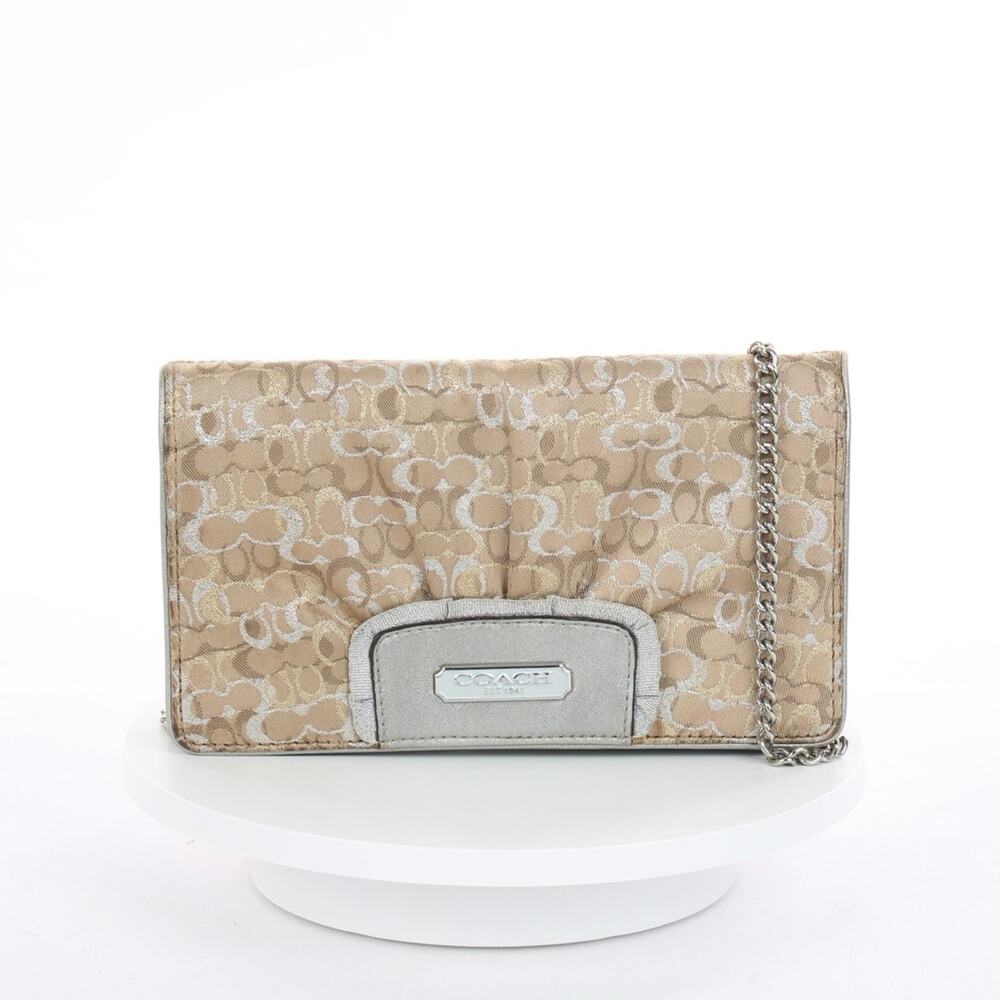 Coach Optic Signature Evening Clutch Crossbody Bag